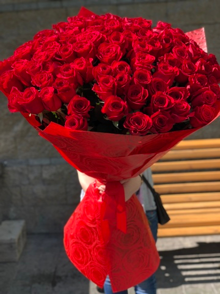 101 роза "Red&Big"