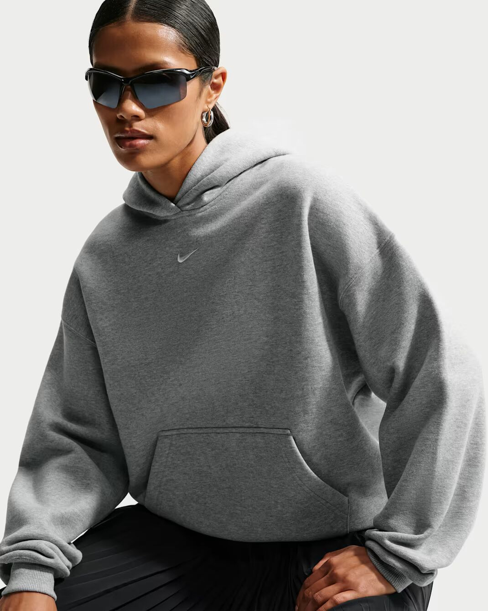 Nike Studio Fleece средней плотности Женская толстовка с капюшоном оверсайз - NIKE