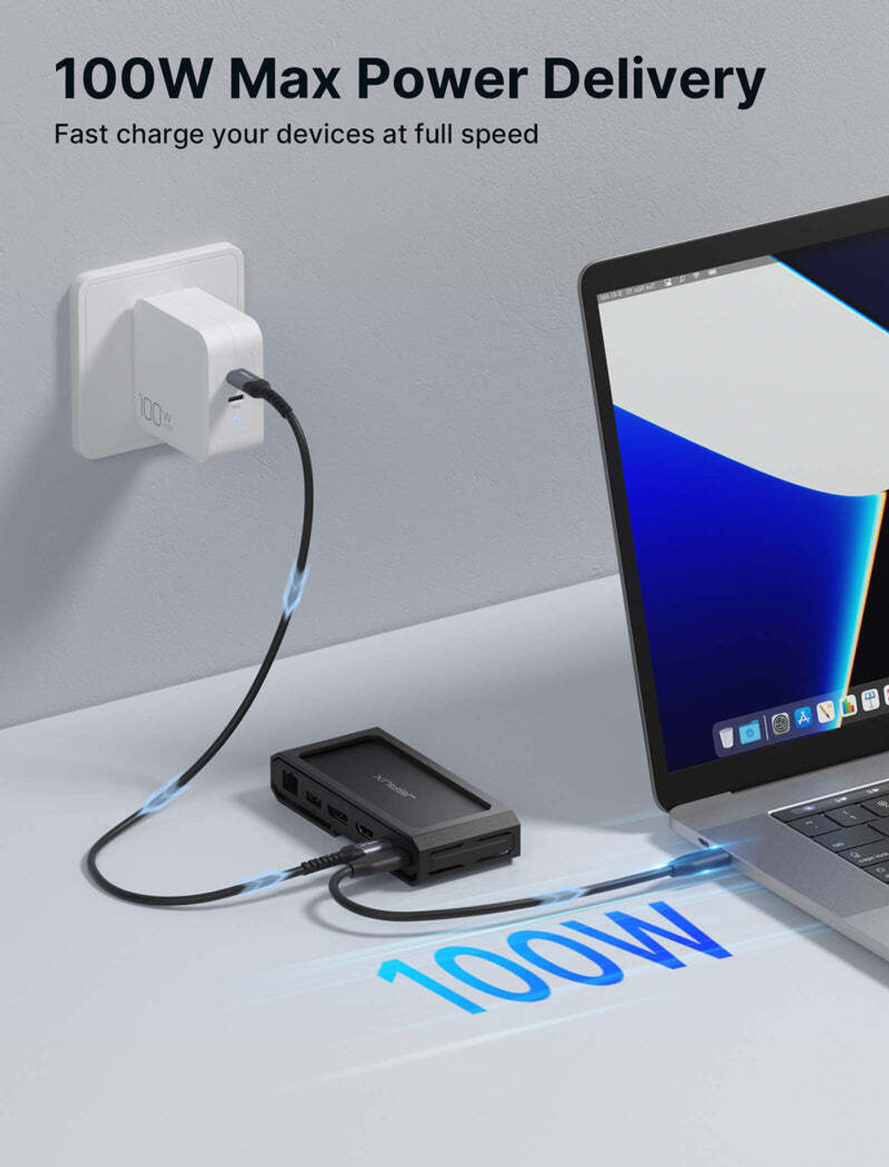 JSAUX Steam Deck OLED док-станция для ноутбука USB-C, док-станция 11-в-1 с HDMI и DP 8K при 30 Гц, PD 100 Вт, Gigabit Ethernet, аудиоразъем 3,5 мм, совместимый с Steam Deck LCD / OLED