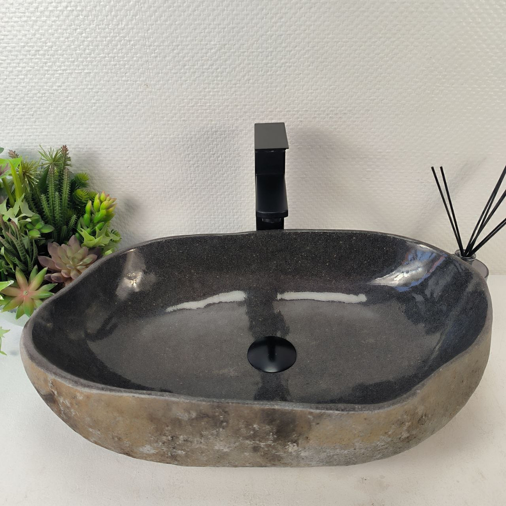 Раковина из речного камня RS-65314 53*35*15 0862