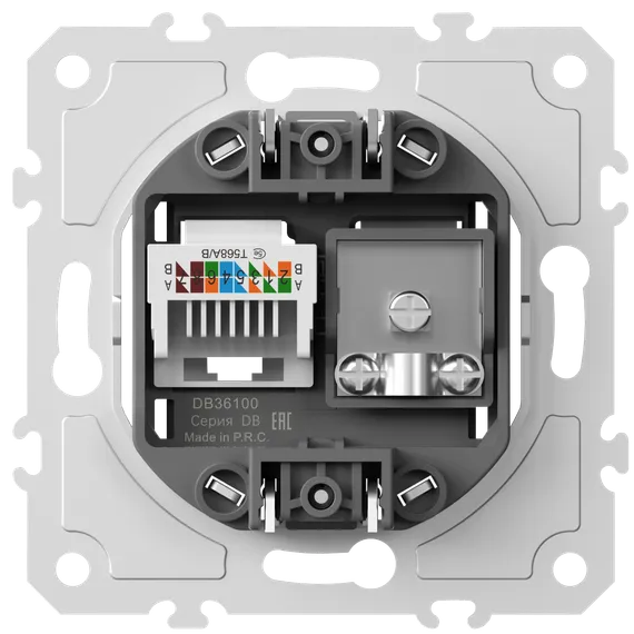 Механизм розетки RJ45/TV cat.5, ClassE-8/0-2400 МГц,  серия DB