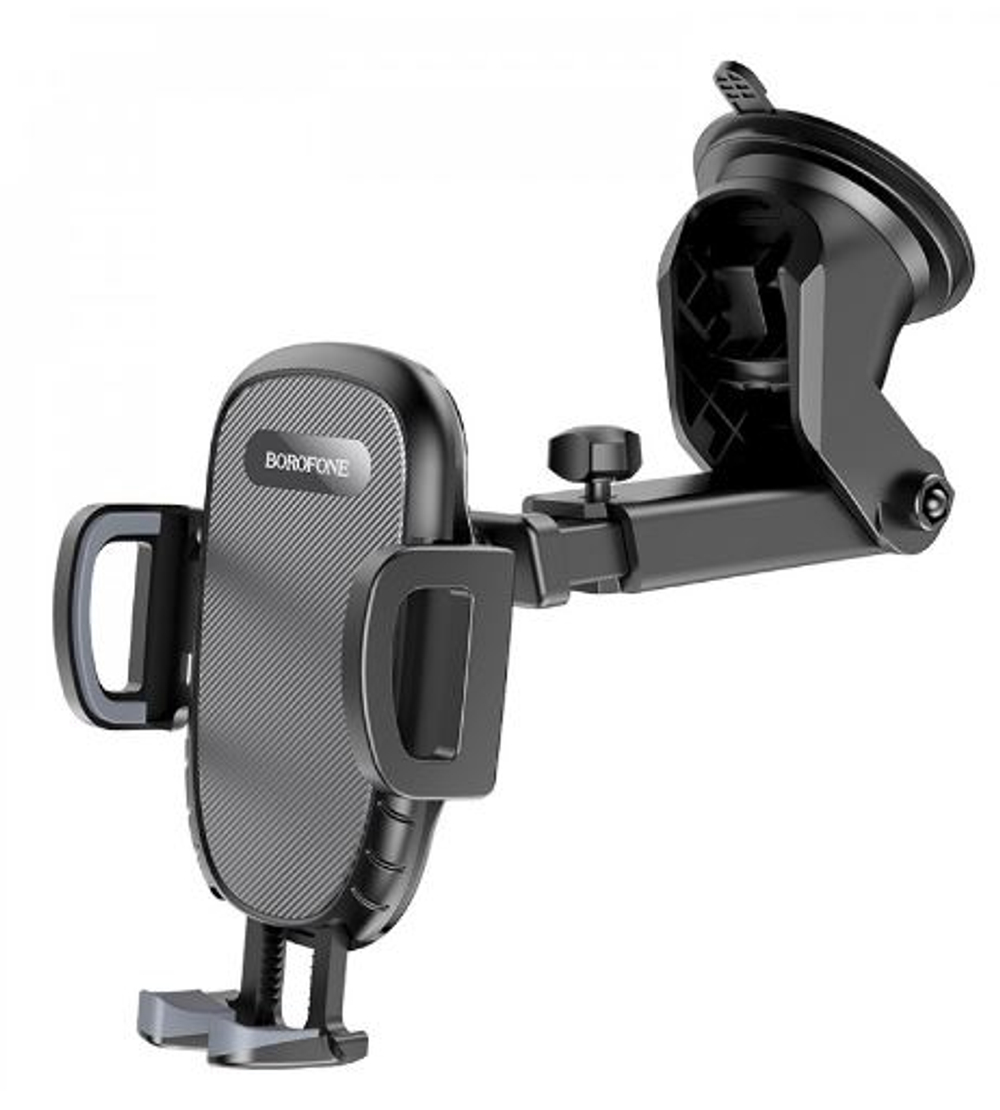 Подставка под телефон на присоске  Borofone BH-53 темно-серый, раздвиж, телескоп 55-90мм 107д