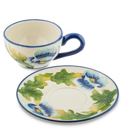 BS-243 Чайная пара «Голубые маки»