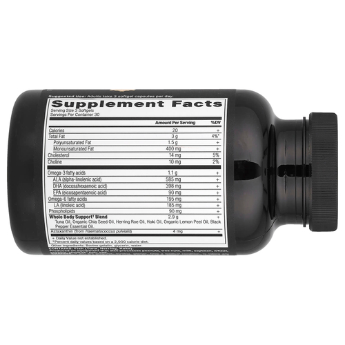 Ancient Nutrition, омега, для всего организма, 90 капсул