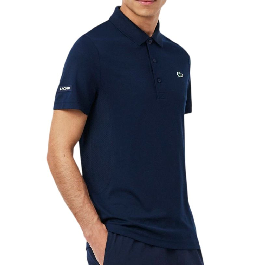 Теннисное поло Lacoste Tennis x Novak Djokovic - navy blue