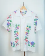 Рубашка Soeurs с Букетами Садовых Цветов белая