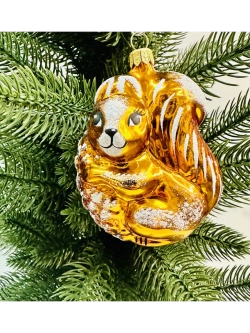 Елочная игрушка Белочка 9 см