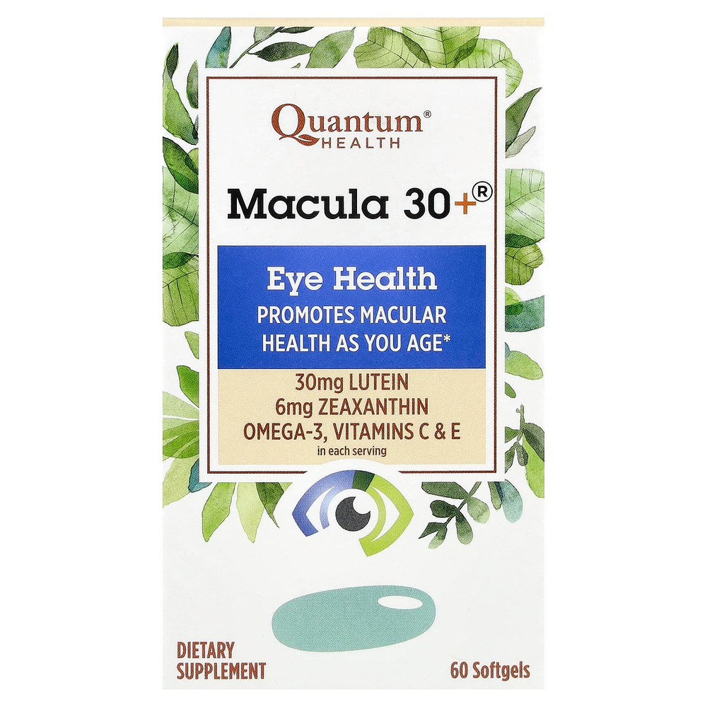 Quantum Health, Macula 30+®, добавка для здоровья глаз, 60 капсул