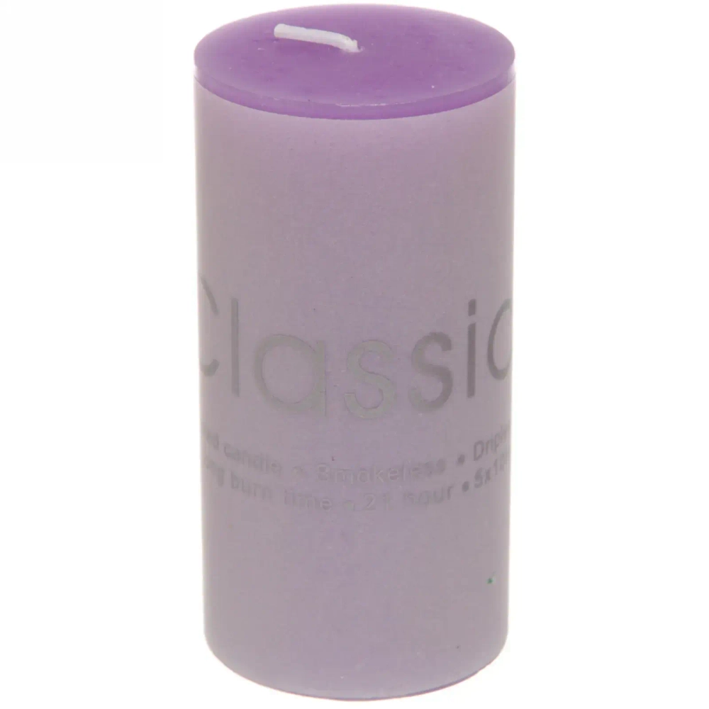 Свеча «Classic» 5*10см цвет лавандовый ZD-003