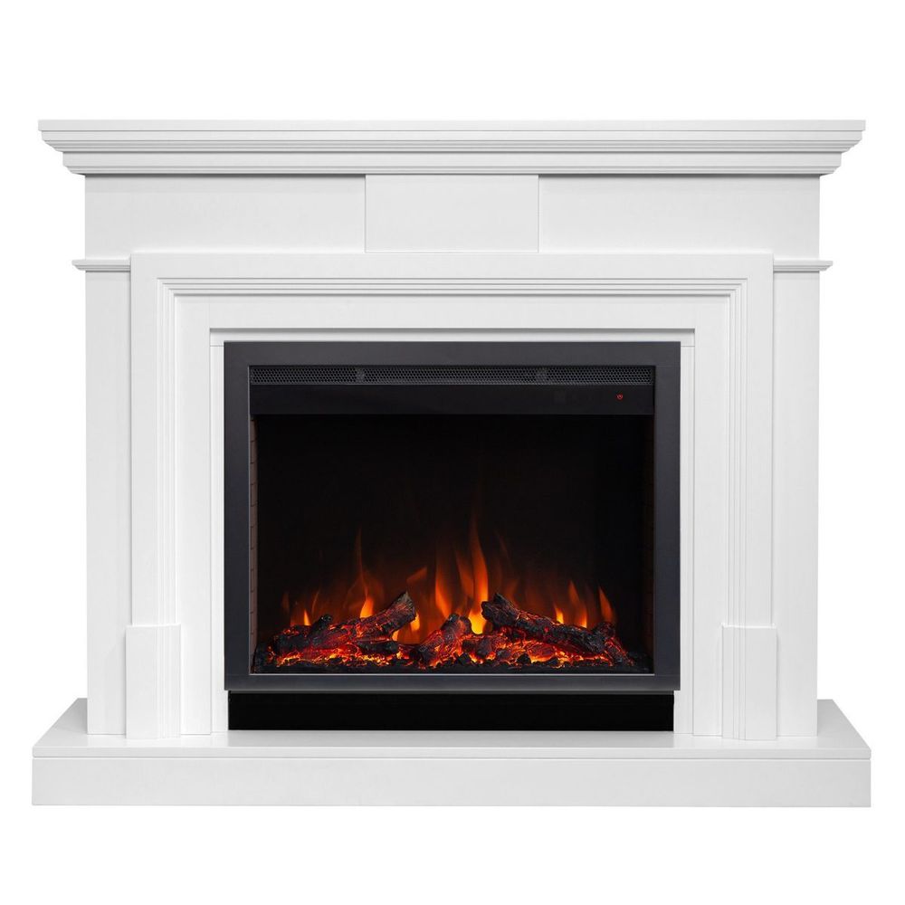 Электрокамин RealFlame Marco 25,5/26 WT белый с очагом Saphir 25,5