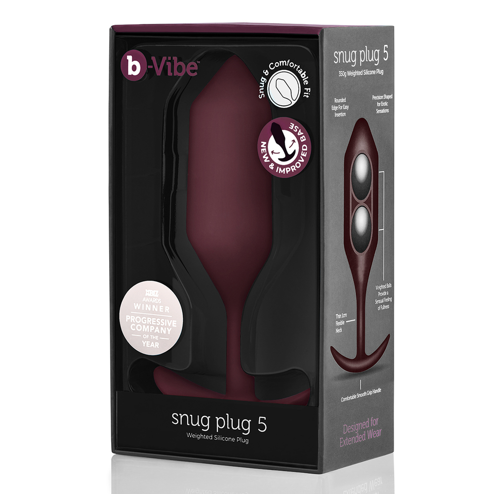 b-vibe Snug Plug 5 - Анальная пробка для ношения