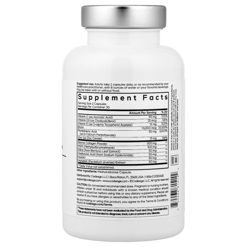 Codeage, Amen Hair, 60 растительных капсул