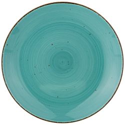 ТАРЕЛКА ОБЕДЕННАЯ BRONCO "NATURE" 26,5СМ, БИРЮЗОВАЯ (МАЛ=2/КОР=18ШТ.)