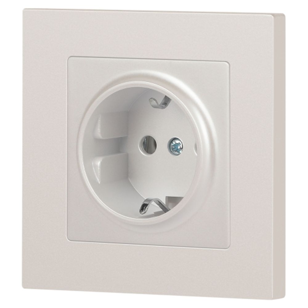 Розетка Intro Accent 6-202-06 2P+E Schuko 16А-250В IP20 СУ AL/CU перламутр