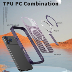 Прозрачный чехол Mesh Pro Magnetic Case для iPhone 17 Pro