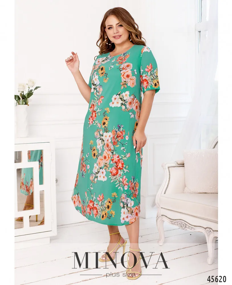 Платье 21-11-Бирюзовый Minova