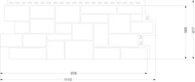 Фасадная панель "Дикий Камень Стандарт" - Коричневая