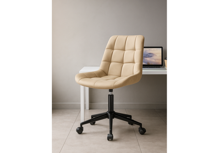 Офисное кресло Woodville Честер бежевый, черный, ножки черные