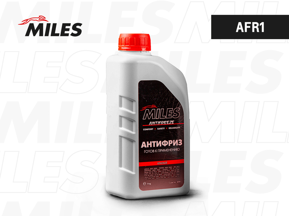 Антифриз MILES красный G12/G12+ готовый 1 кг