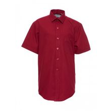 Бордовая сорочка с коротким рукавом TSAREVICH