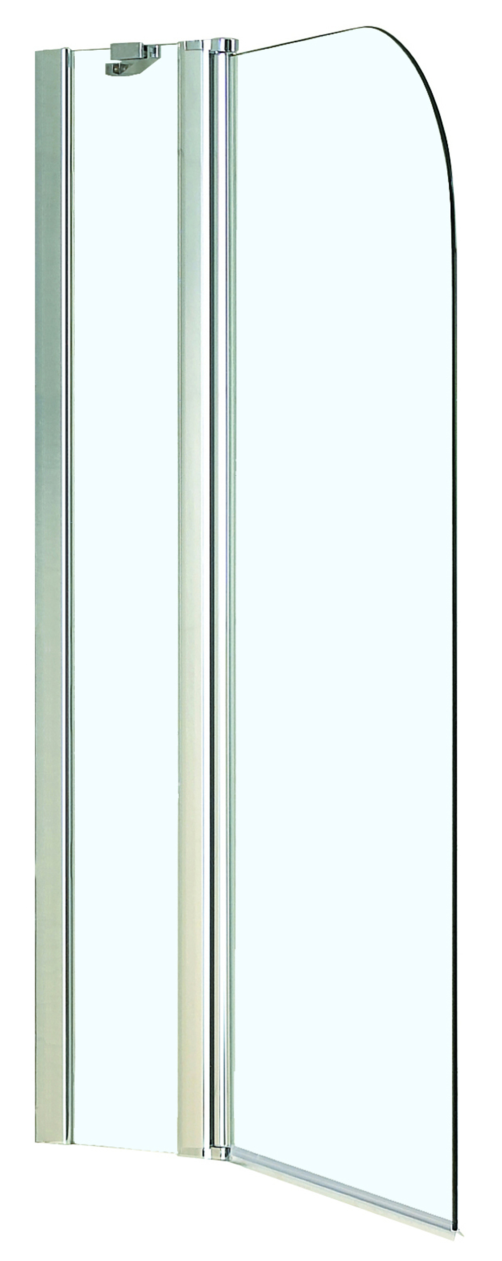 Шторка для ванны распашная Azario Merrit 110х140 цвет профиля серебро 145371