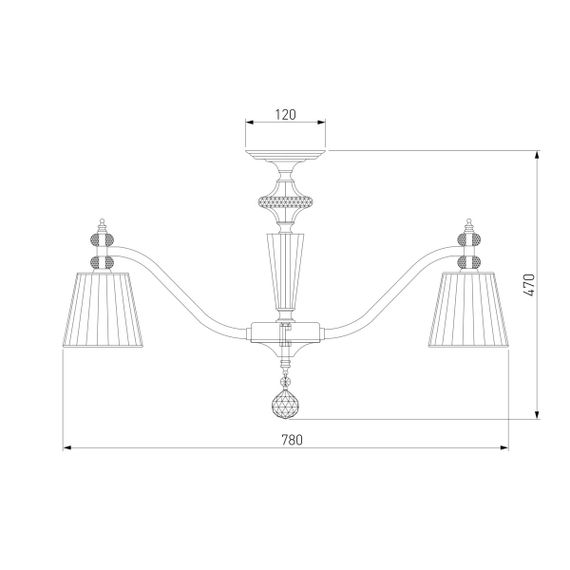 Потолочная люстра Eurosvet Diva 60122/8 хром
