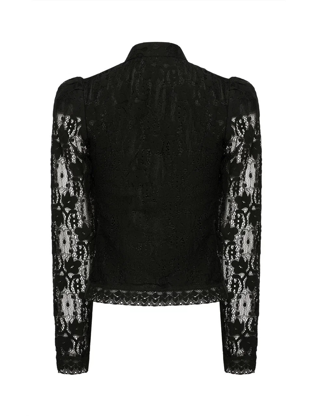 Жакет из кружева черный