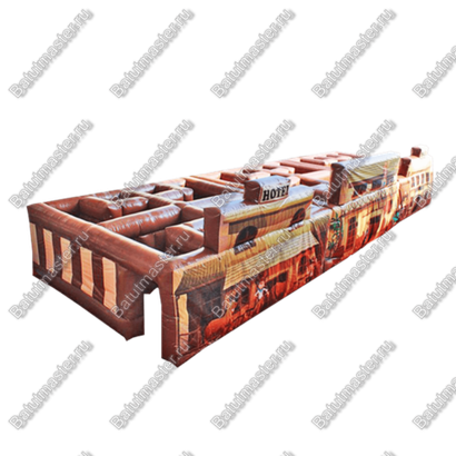 Надувной лабиринт "Вестерн", 18*6*3,6 м