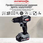 Акк. удар. дрель-шуруп. ДАУ-13/18ВК Li-ion АПИ (кейс, 2 аккум. 1,5Ач, ЗУ) "Интерскол" 573.1.2.70