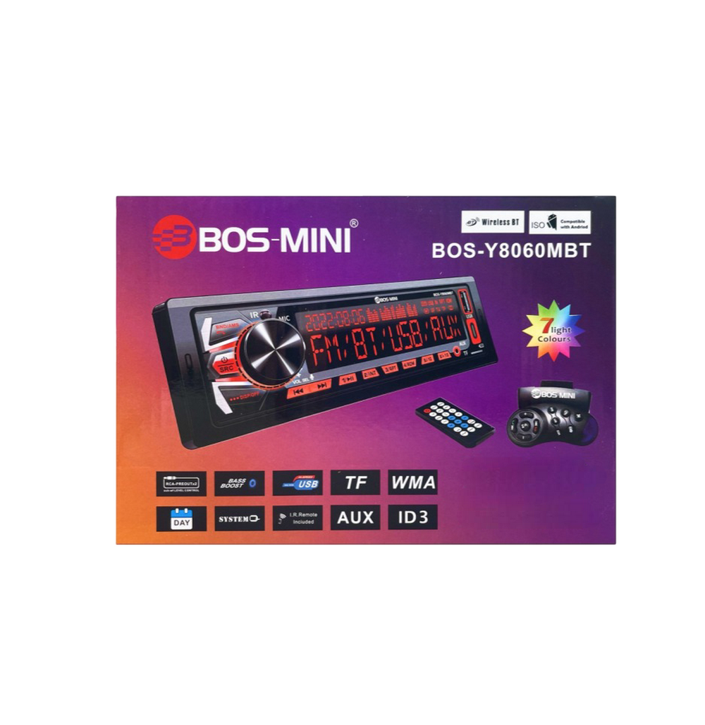 Автомагнитола FM/BT/USB/TFplayer BOS-MINI BOSY8060MBT