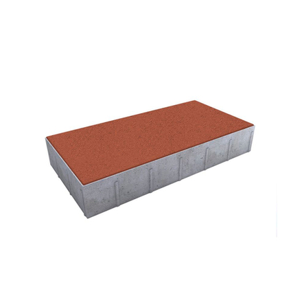 Тротуарная плитка ПРЯМОУГОЛЬНИК 600х300 мм - Стандарт Красный