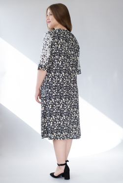 Летнее платье 1556АП, белый цветок #40БЦ051556АП