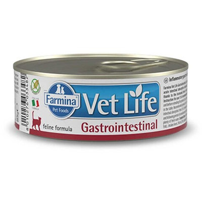 Farmina Vet Life Cat Gastrointestinal 85г - диета паштет для кошек при заболеваниях желудочно-кишечного тракта