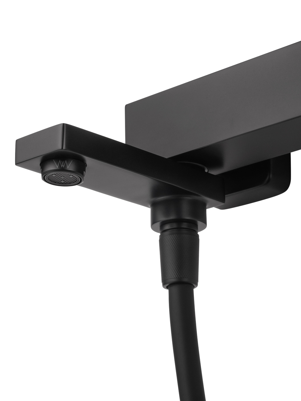 Смеситель для ванны с душем WONZON & WOGHAND CUBE, Черный матовый (WW-88639016-MB)