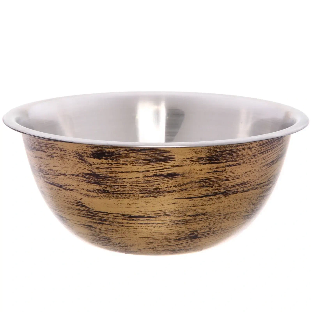 Салатник из нержавеющей стали 1л 18*7,5см цвет Антик