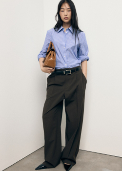 Рубашка прямого кроя из смеси хлопка и лиоцелла