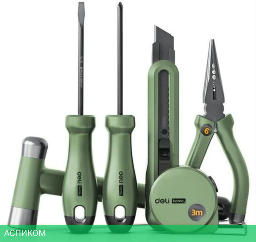 Набор инструментов Deli HT0006L Green