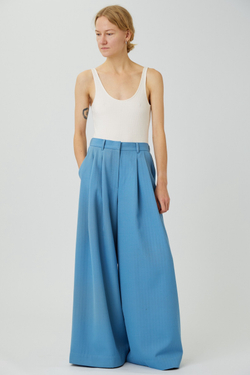 Кюлоты из голубой шерсти