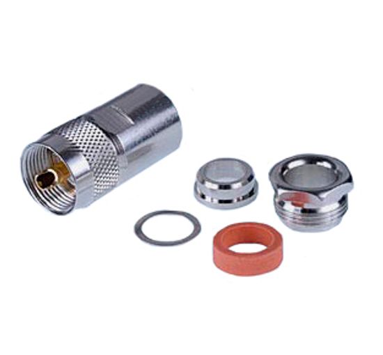 U-112B, UHF, вилка, прижимная, RG-213 (RG-8, DX-10A, DX-1000, H-1000)