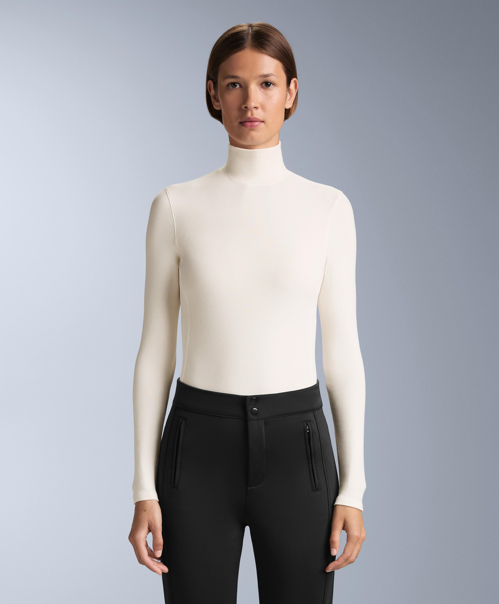 Oysho Термофутболка флисовая Base Layer с высоким воротом, экрю