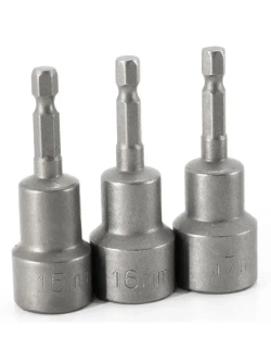 6-19 мм + телескопический эластичный рукав, Набор шестигранных магнитных сверл ,15 предметов (черная коробка)