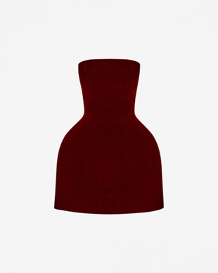 Платье мини корсетного типа из бархата