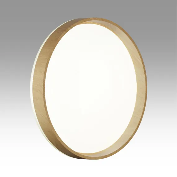 7684/DL BASICA SN 166 Светильник пластик/кор. под дер. LED 48Вт 4000K D390 IP43 GARI WOOD