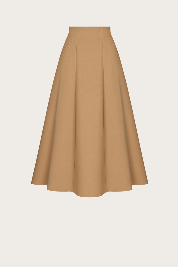 ЮБКА ИЗ БЕЖЕВОЙ ШЕРСТИ