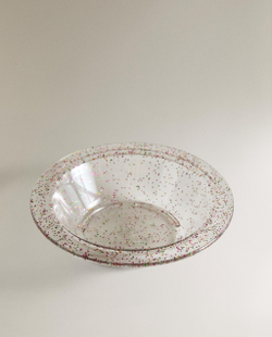 Zara Home миска из пластика, цвет прозрачный, 16.5 см