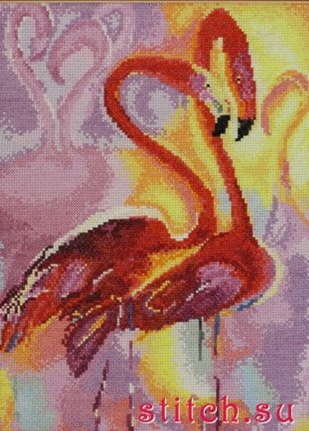 Набор для вышивания "Розовые фламинго" по картине В. Пивень 23 х 30 см (Основная)