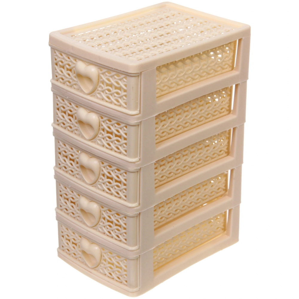 Комод малый «ПАЛЕРМО», цвет бежевый, 5 отделений, 13*9*18,5см