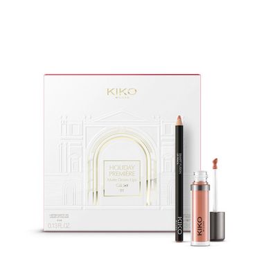 Подарочный набор для губ KIKO Milano Holiday Première Matte Desire Lips Gift Set - 01 Beige Allure