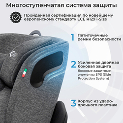 Автокресло Sweet Baby Voyager P12 Pro Grey