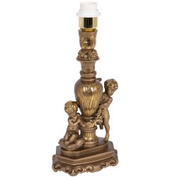 Настольная лампа Путти Бронза с абажуром Тюссо Vatican (Ватикан) Латте